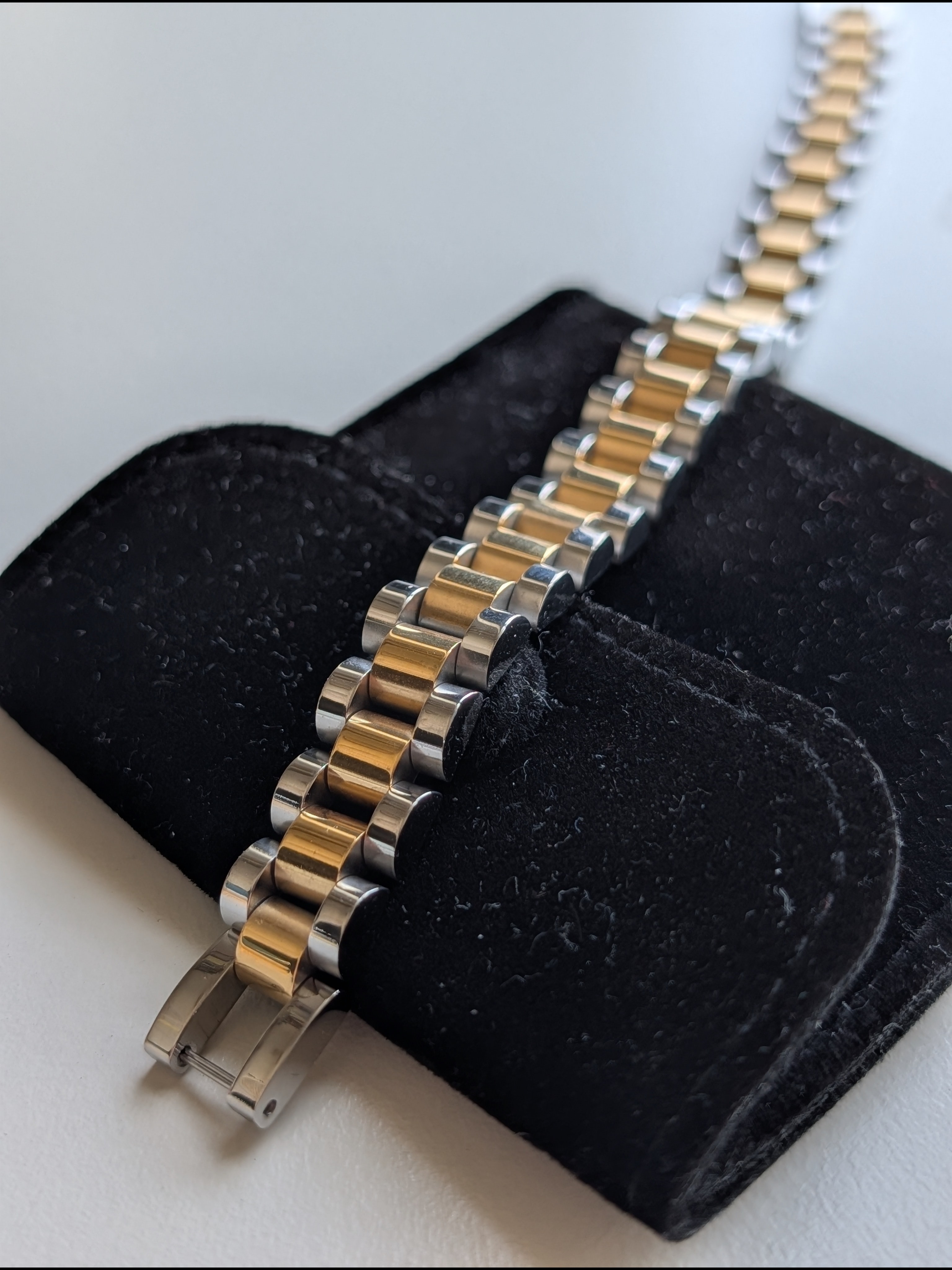 TwoTone Stainless Steel Bracelet  Gold  Silverh Rolex Like